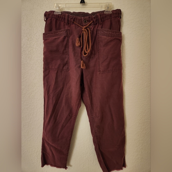 Free People Pants wine color bohemian - Picture 3 of 5